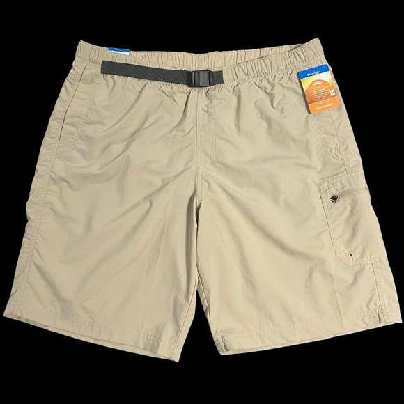 Columbia Mens Outdoors Shorts Size 40x11 Beige OMNI SHADE UPF50 Sun Protection - Picture 1 of 12